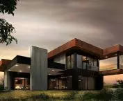 Villa with a modern design