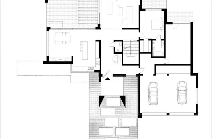 Corten Villa, first floor plan