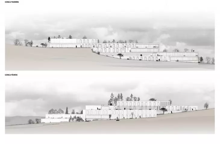 Sanatorium w Birczy, elewacje
