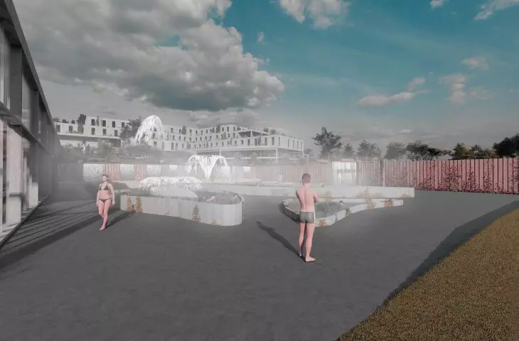 Bircza sanatorium, outdoor pool