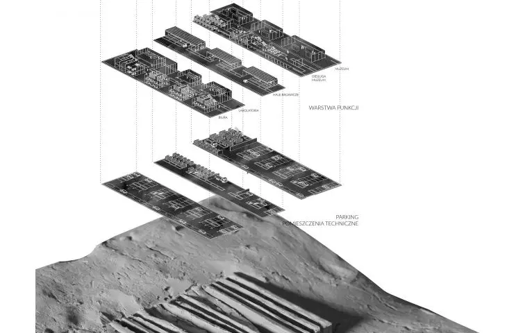 Axonometry of the Research Center