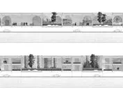Cross sections through the Research Center building