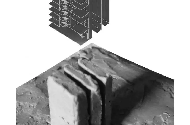 Meteorological tower, axonometry