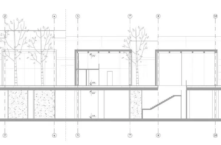 hall cross-section A-A
