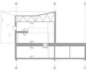 cross-section of pavilion B-B