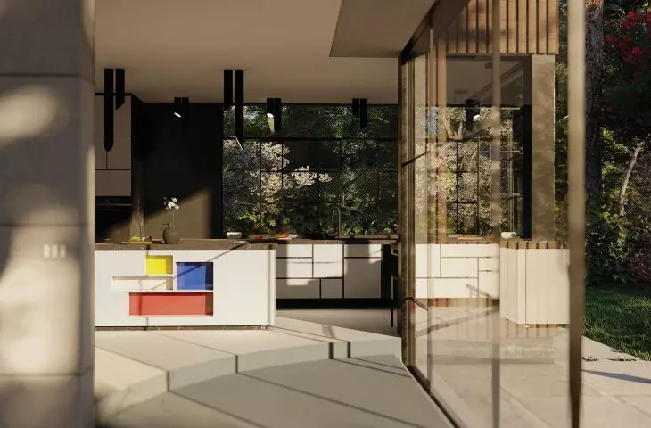 House in Column, kitchen