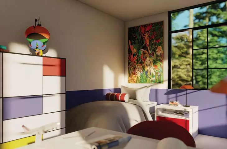 House in Column, children's bedroom 