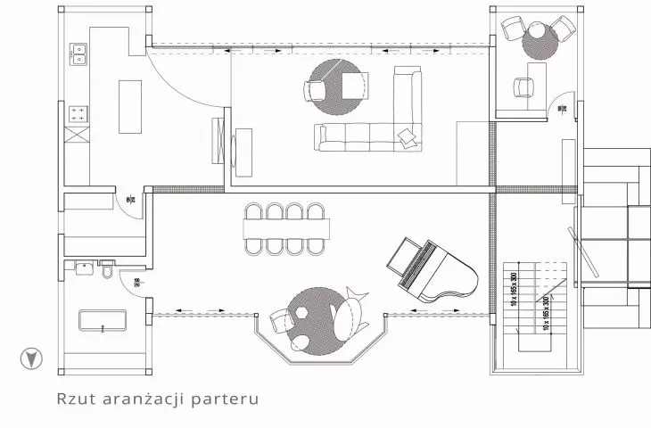 House in Kolumna, first floor plan
