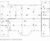 House in Column, first floor plan with dimensions
