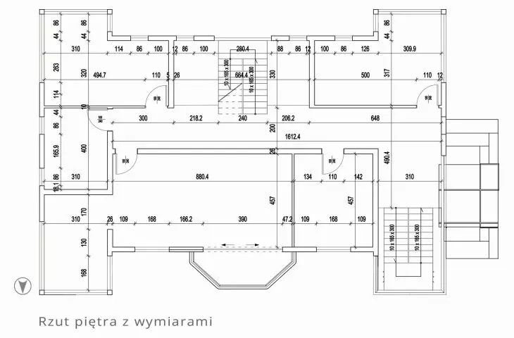 House in Column, floor plan with dimensions