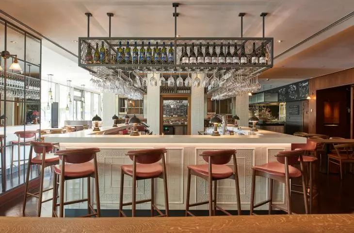 Tabletop made of one of the most interesting Neolith® surfaces, the Iron Frost model