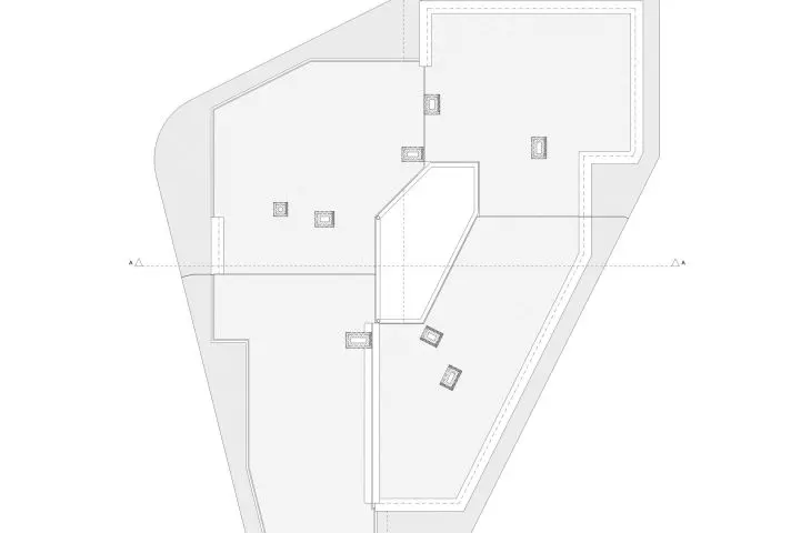 Villa Reden w Chorzowie, rzut dachu