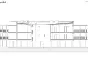Villa Reden w Chorzowie, przekrój B-B
