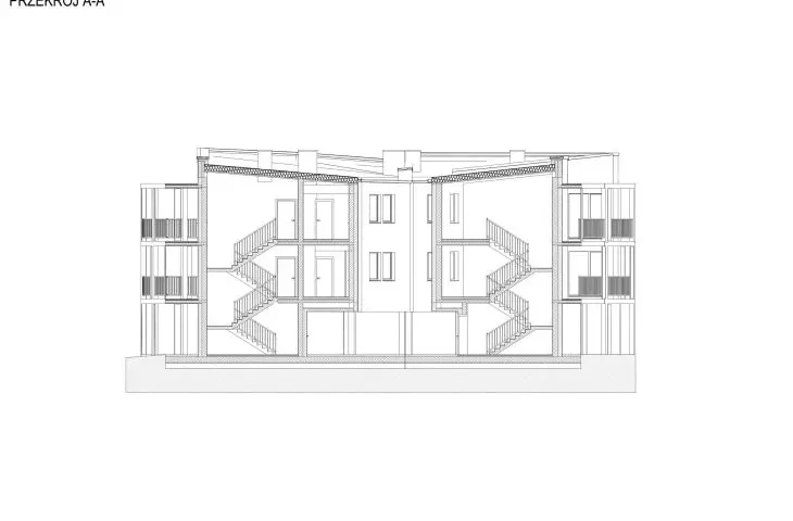 Villa Reden w Chorzowie, przekrój A-A