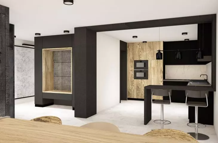 Kitchen and lobby