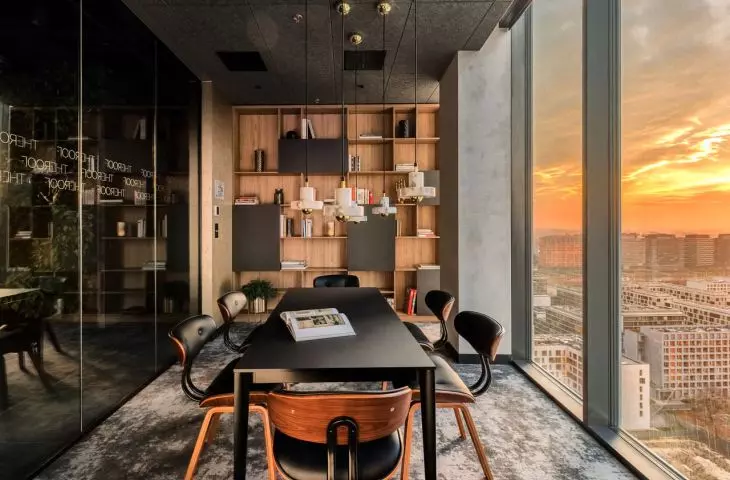 Interior of the Crowne Plaza hotel in Warsaw