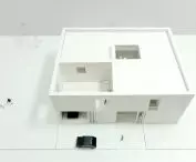 photo of mock-up; bird's eye view
