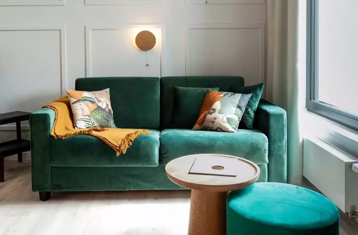 Velvet sofa