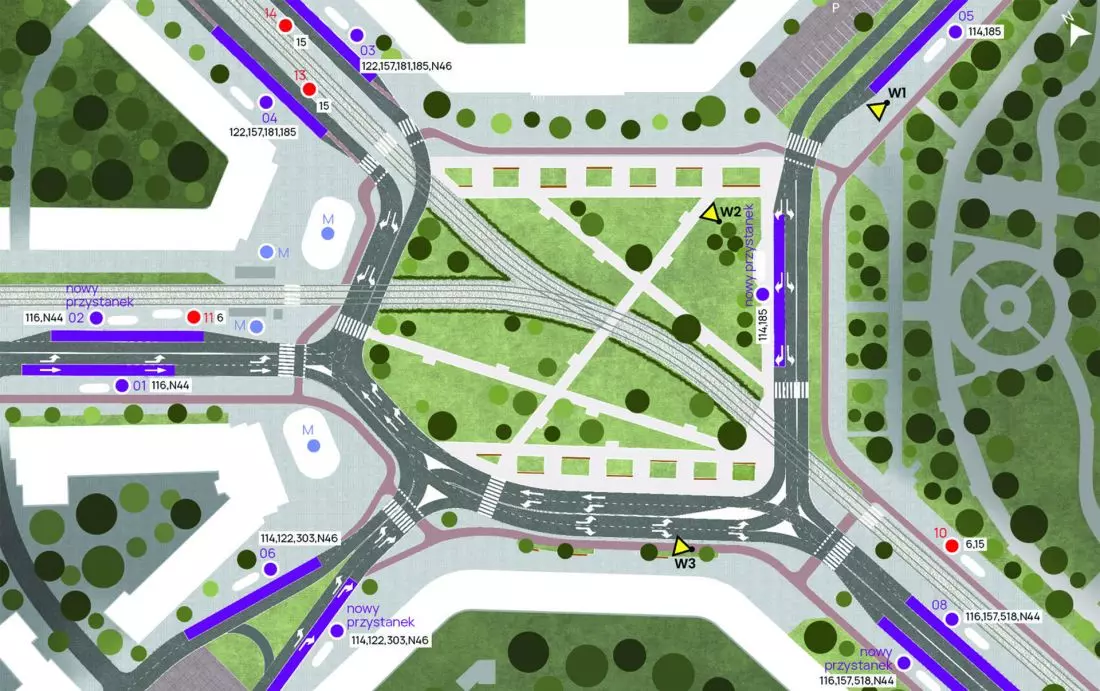 Plac Wilsona - plan