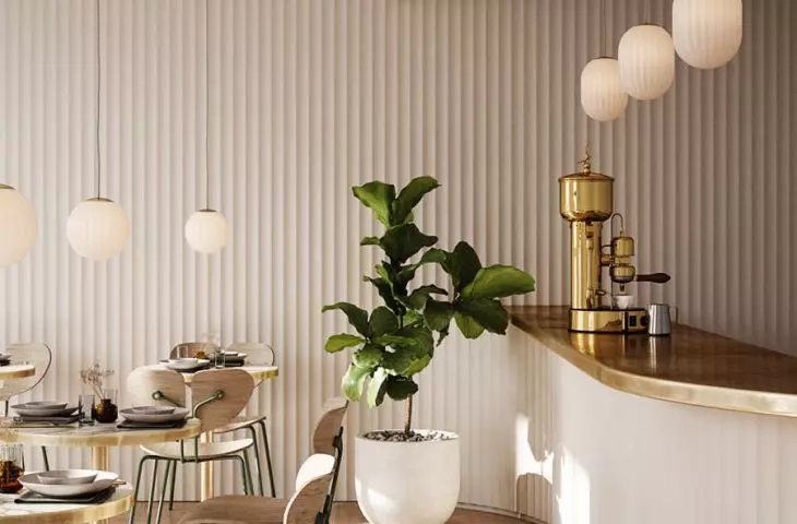 Bright Modeco lamp shades in public spaces