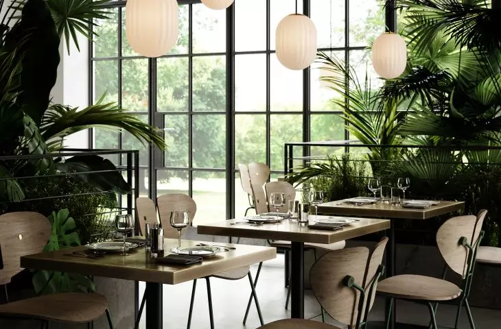 Bright Modeco Plus lamp shades in public spaces