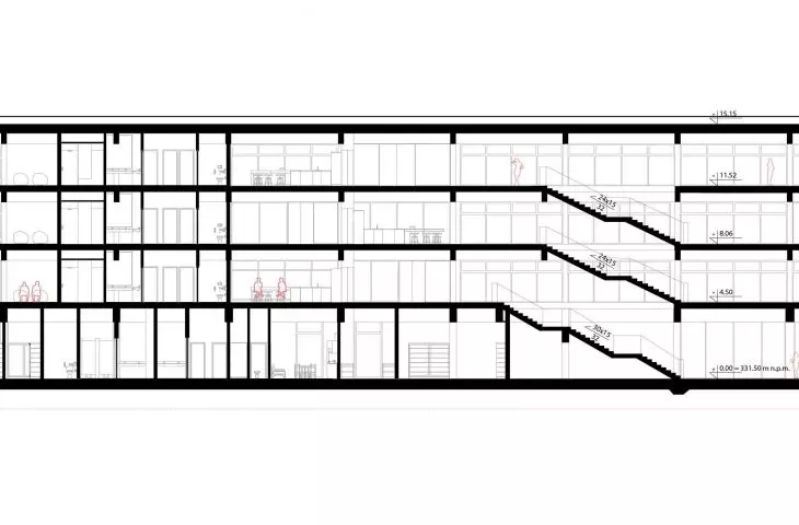 Projekt SafeHouse, przekrój AA