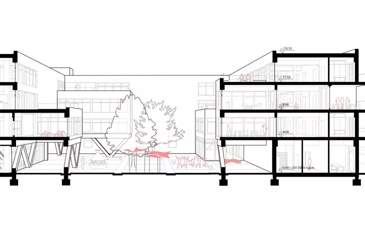 Projekt SafeHouse, przekrój CC