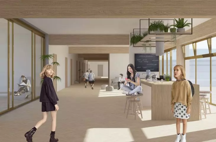 Projekt SafeHouse, korytarz z częścią kuchenną