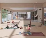 SafeHouse project, visualization of the yoga room