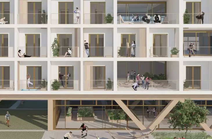 SafeHouse project, garden side building