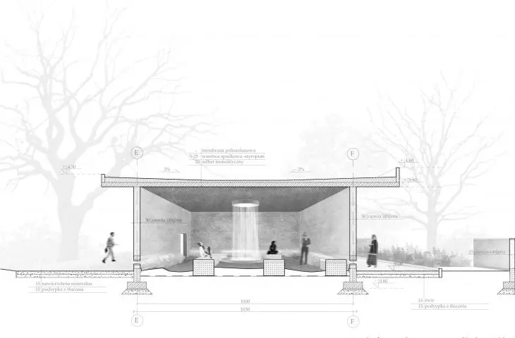 Cross-section of the Natura Pavilion