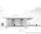 Cross-section of the Community Pavilion