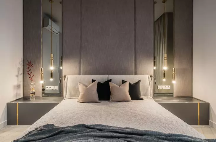 The center of the bedroom is a comfortable bed