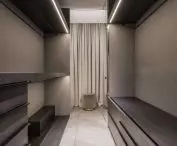 Closet with illuminated shelves