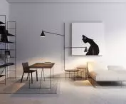 jasne, minimalistyczne wnętrze