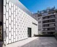 Bright facade of a building in Madrid