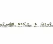 Rural school complex in Haiti, cross section