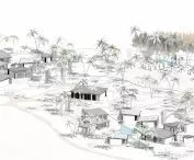 Rural school complex in Haiti, visualization