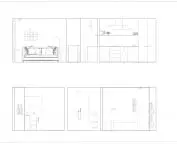 Wildcat house, interior cross-sections
