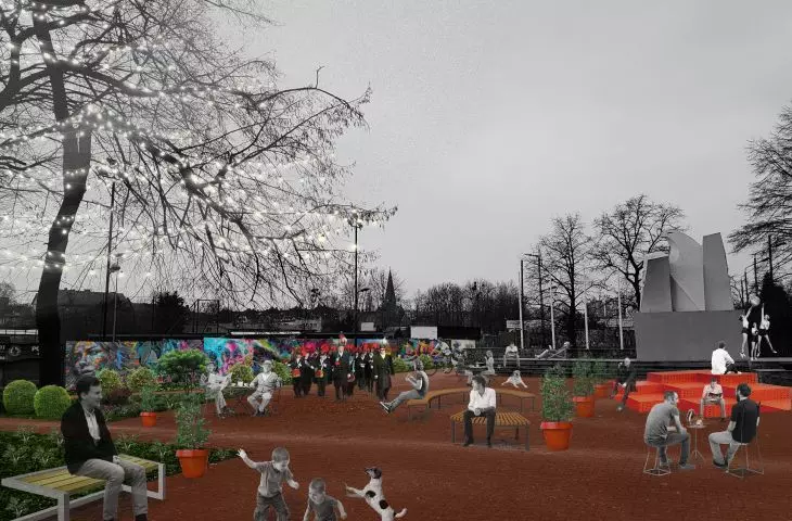 Wirecko Rally, space around the monument