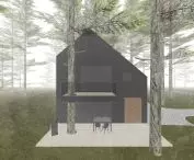 view from the living area, closed house
