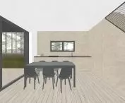 kitchen and dining room on the first floor