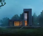 Summer house in the evening