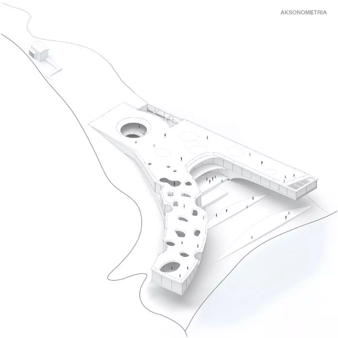 The Bridge, aksonometria