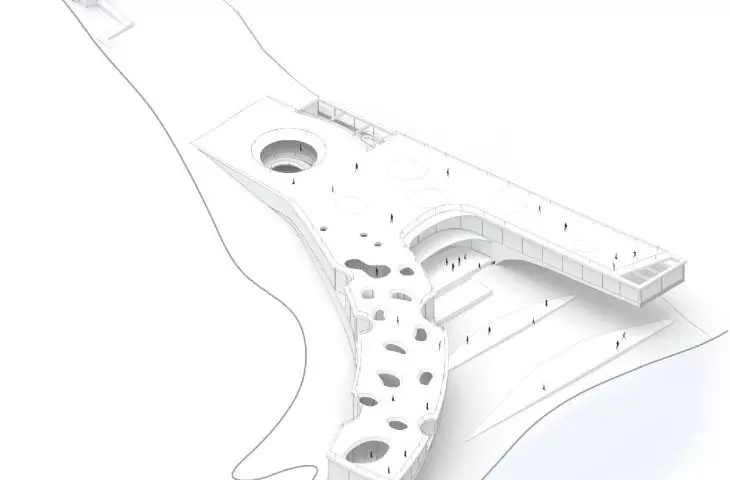 The Bridge, aksonometria