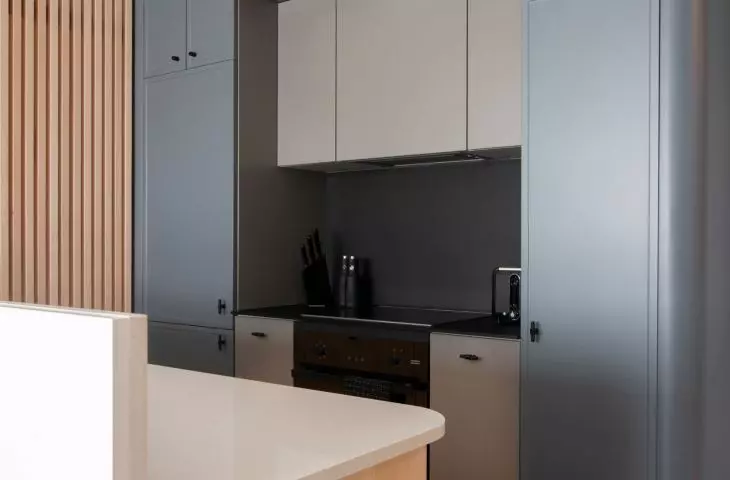 curved furniture in the kitchen