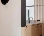 view from the hallway to the kitchen
