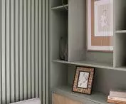 vertical laths in the living room