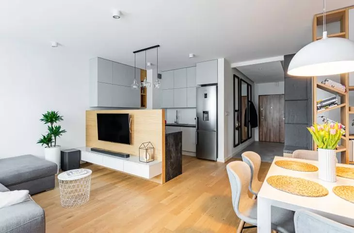 Living room in a Warsaw apartment