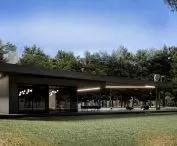 The dark color scheme refers to the main house